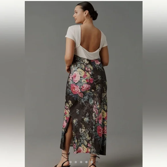 By Anthropologie Twofer Midi Slip Dress - Picture 6 of 8